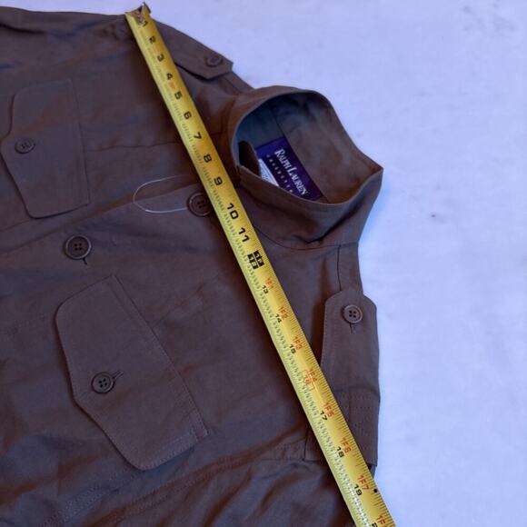 Vintage Ralph Lauren Purple Label Field Jacket 1994 Runway Linen 12 Safari Army - Picture 10 of 12